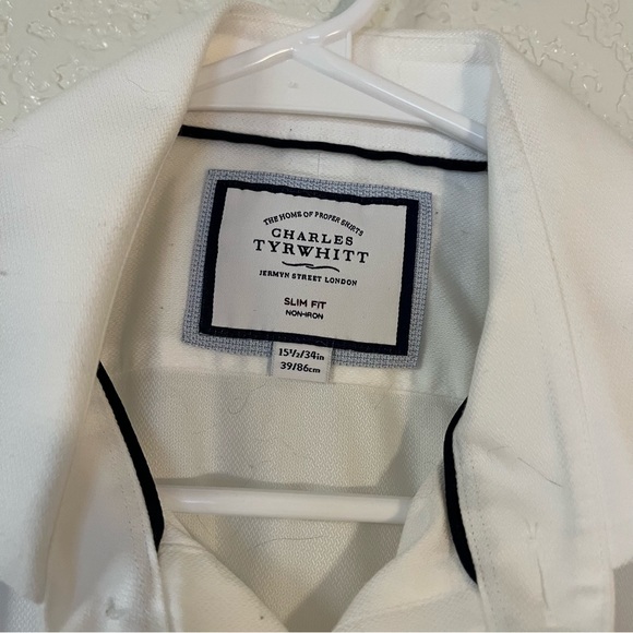 Set of 3 NWOT Charles Tyrwhitt 100% Cotton Non-iron Slim Fit Dress Shirts - Picture 12 of 13